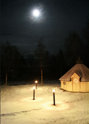 Фото гриль домика на просторах Лапландии
